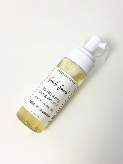 BOHEMIAN RÊVES FRESH FACED-TEA TREE & ROSE FOAMING FACE WASH SKINCARE NATURALLY NAUGHTY STORE NNSTORE HK