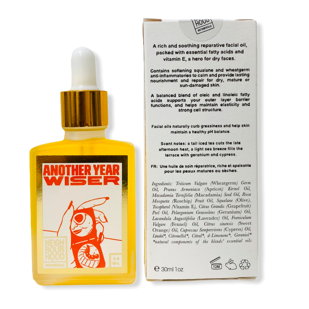 NEIGHBOURHOOD BOTANICALS FACIAL OIL - ANOTHER YEAR WISER SKINCARE NATURALLY NAUGHTY STORE NNSTORE HK