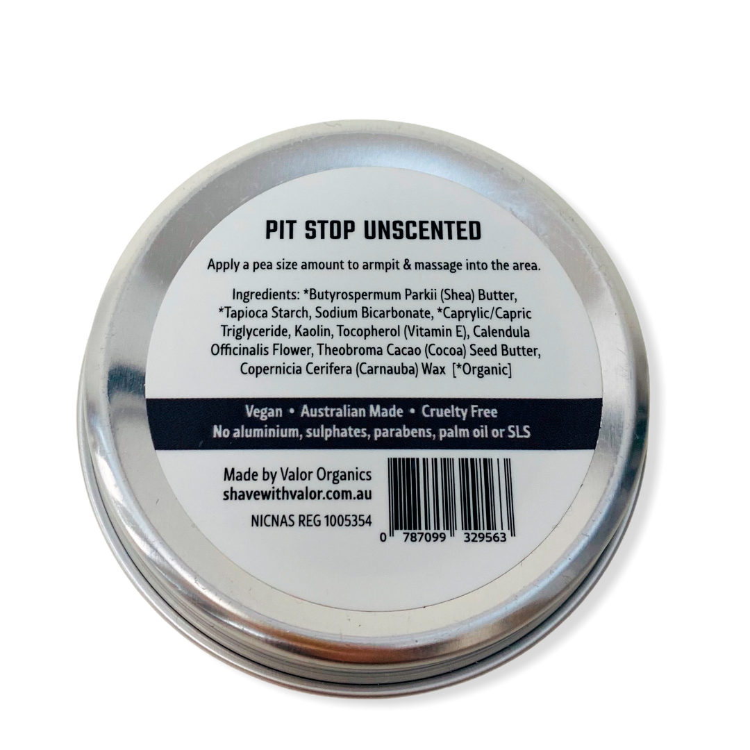 VALOR PIT STOP NATURAL DEODORANT PASTE UNSCENTED SKINCARE BODYCARE NATURALLY NAUGHTY STORE NNSTORE HK